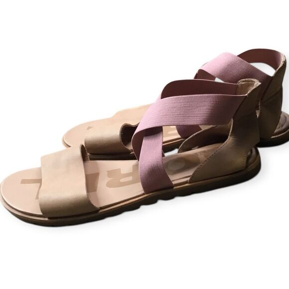 SOREL Women’s Pink and Tan Ella II Sandals Size 9 - Picture 6 of 8